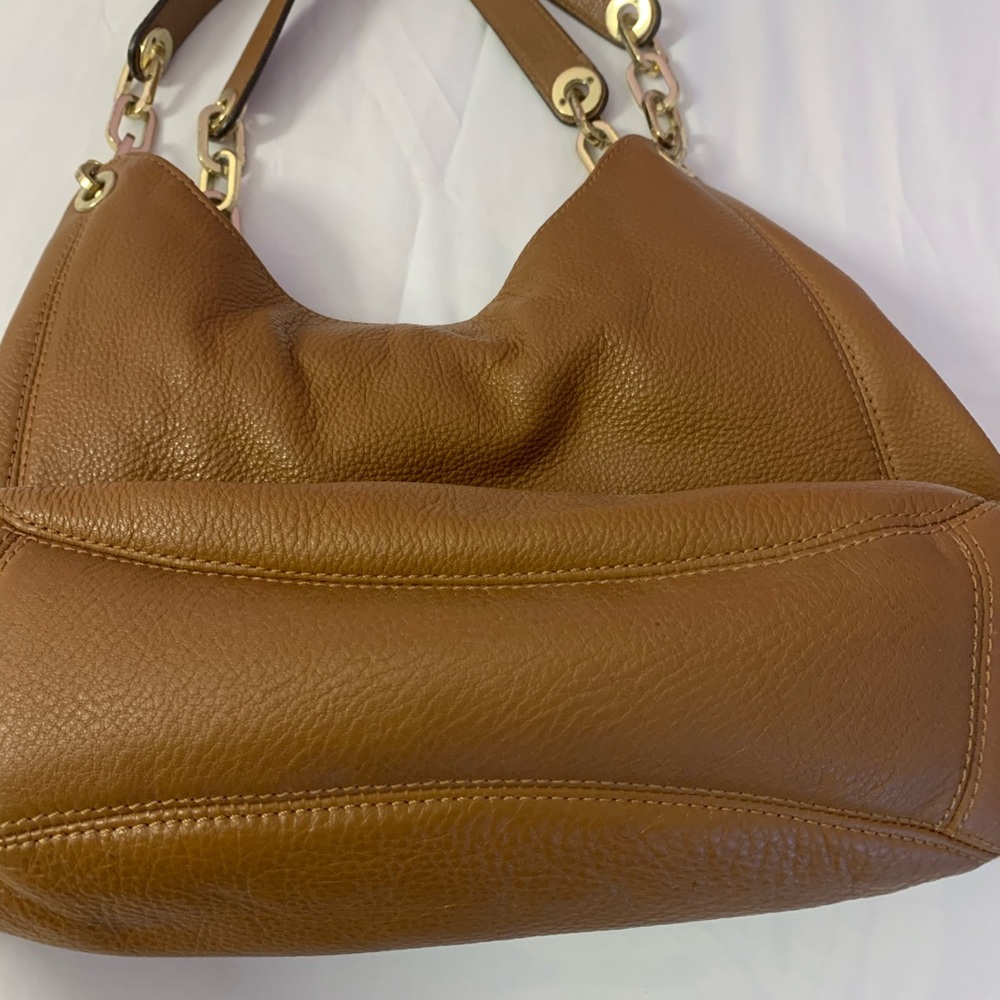 MK Pebble leather “Fulton Chain” L  Chain handle